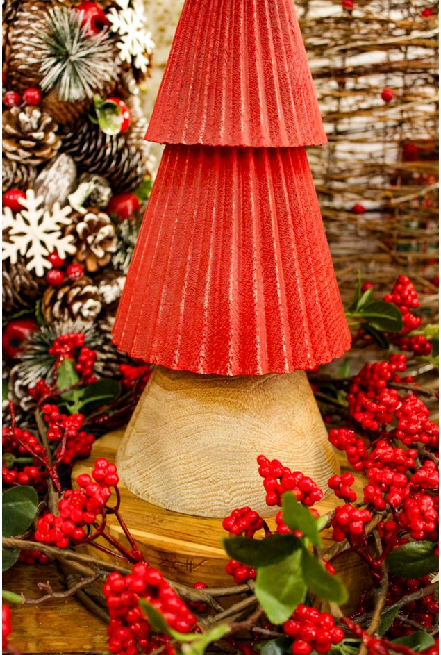 Arvore Resina Luxo Vermelha Natal -3-